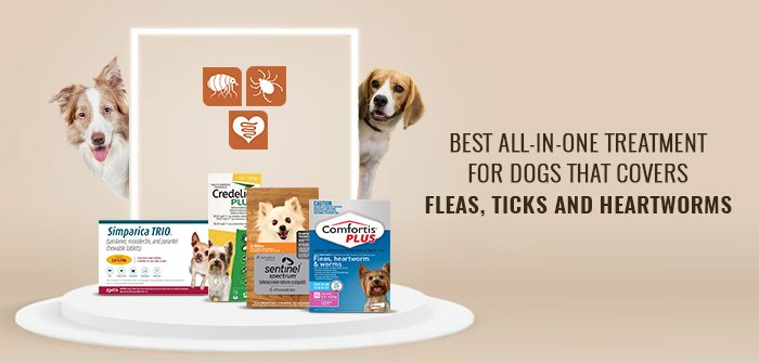 Flea, Tick & Heartworm "All-in-One Treatments" for Dogs