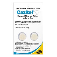 Cazitel Flavoured Allwormer For Large Dogs 77 lbs.