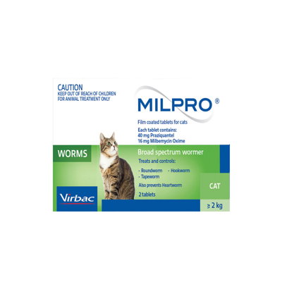 Milpro Allwormer for Cats Over 2 kg (Over 4lbs)