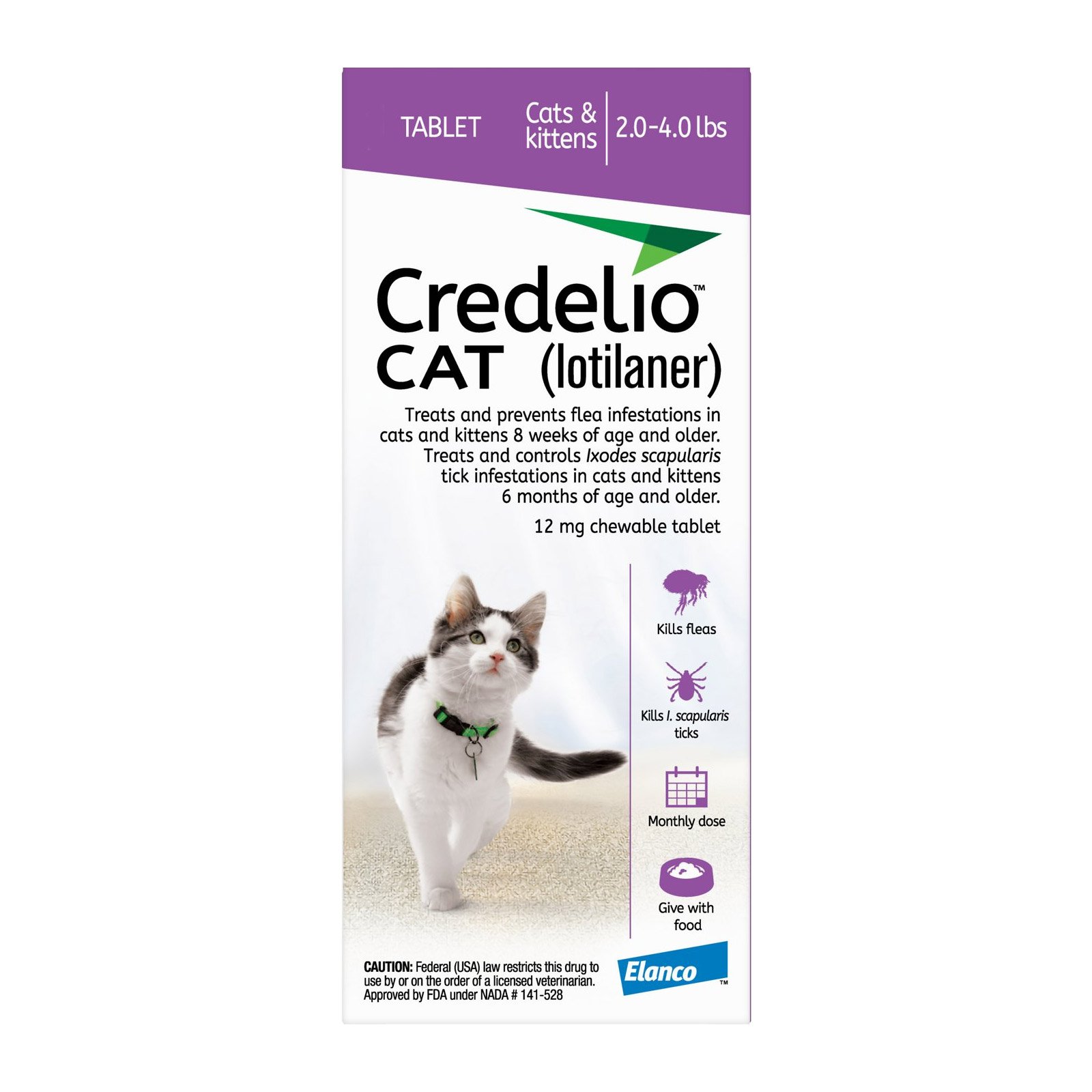 Credelio lotilaner Flea treatment Tablets for Cats Flea Pills for