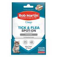 Bob Martin Clear Ticks & Fleas Spot On for Kittens 1x0.7ml