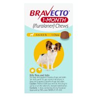 Bravecto 1-Month Chew for Toy Dogs 4.4 To 9.9lbs (Yellow)