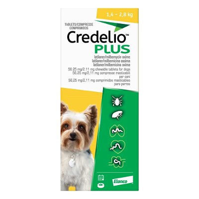 Credelio Plus For Extra Small Dog 1.4-2.8kg (Yellow)