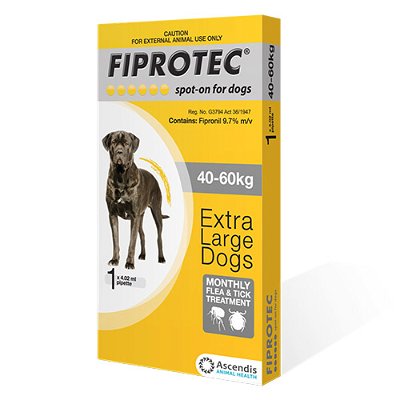 Fiprotec Spot -On For Extra Large Dogs 88-176Lbs (Yellow)