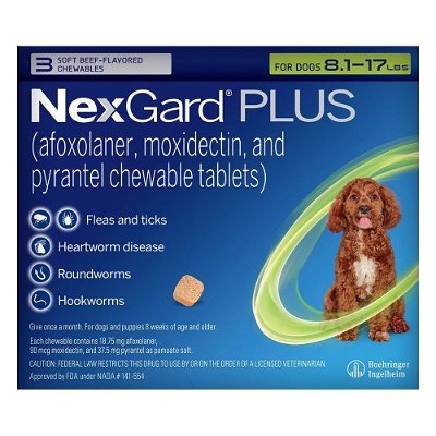 Nexgard Plus for Small Dogs 8.1 to 17lbs