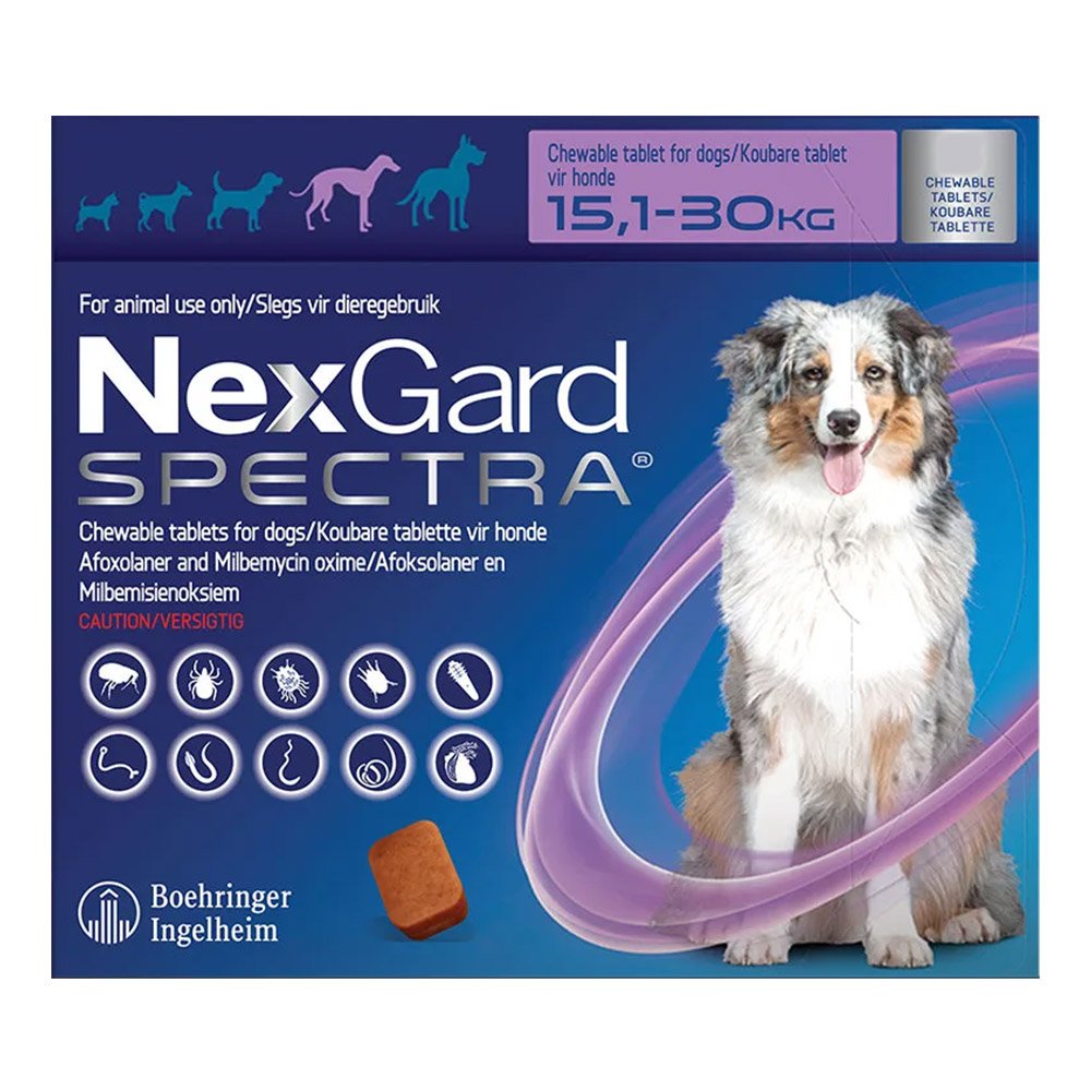 Nexgard Spectra for Large Dogs 33-66 lbs (Purple)