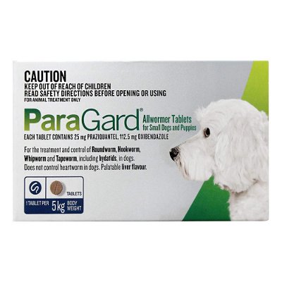 Paragard Allwormer For Dogs 5 Kg (11lbs)
