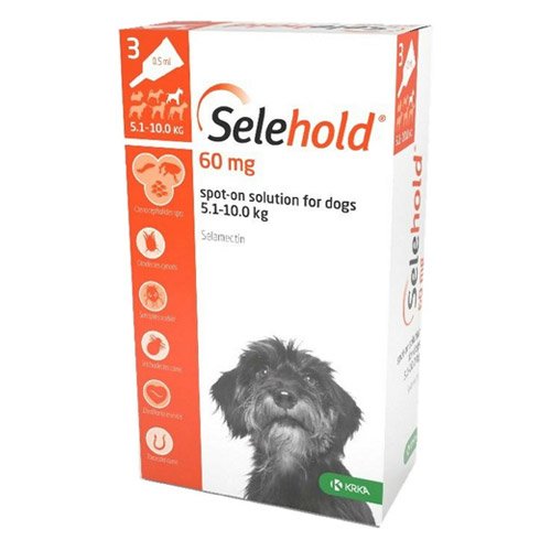 Selehold (Selamactin) For Small Dogs 11-22lbs (Brown) 60mg/0.5ml