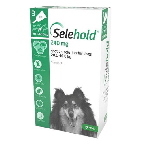 Selehold (Selamactin) For Large Dogs 44-88lbs (Green) 240mg/2.0ml