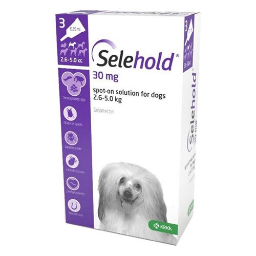 Selehold (Selamactin) For Very Small Dogs 5.5-11lbs (Purple) 30mg/0.25ml