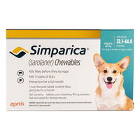 Simparica Chewables for Dogs 22.1-44 lbs (Blue)