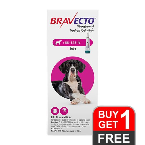 Bravecto Topical for X-Large Dogs (above 88 lbs) Pink