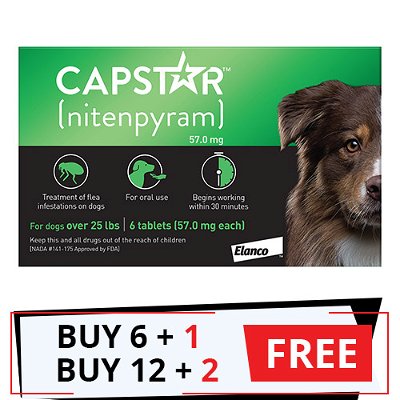 Capstar for Large Dogs 25.1 - 125 lbs (Green)