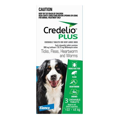 Credelio Plus For Extra Large Dog 22-45kg (Blue)
