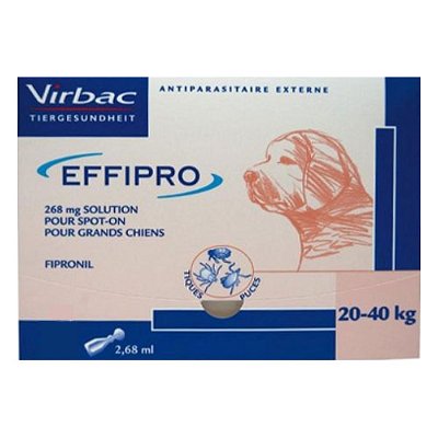 Effipro Spot-On Solution for Large Dogs 45 to 88 lbs (Pink)