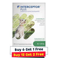 Interceptor Plus Chew (Interceptor Spectrum) for Dogs 8.1 - 25lbs (Green)