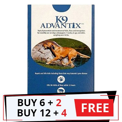K9 Advantix Extra Large Dogs over 55 lbs (Blue)