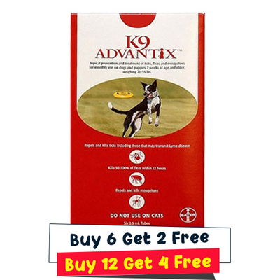 K9 Advantix Large Dogs 21-55 lbs (Red)