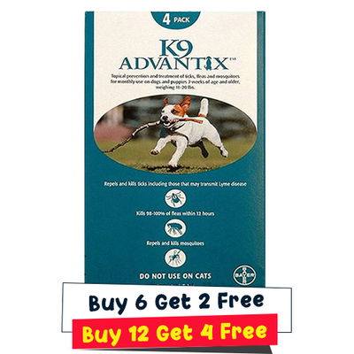 K9 Advantix Medium Dogs 11-20 lbs (Aqua)