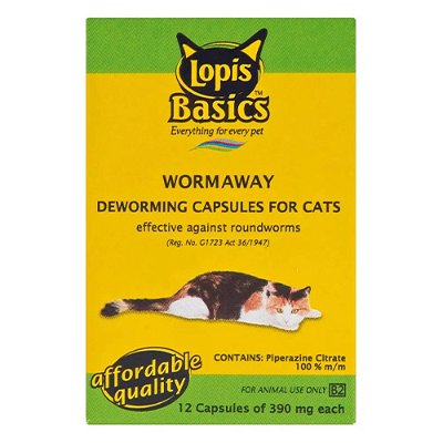 Lopis Basics Worm Away Deworming Capsules for Cats