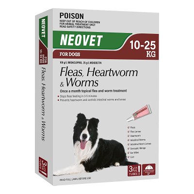 Neovet Spot-On for Large Dogs 22 to 55.1lbs (Red)