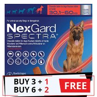 Nexgard Spectra Tab Xlarge Dog 66-132 lbs Red