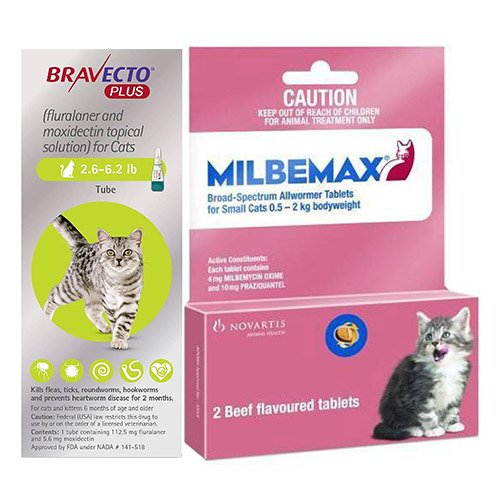 Bravecto Plus & Milbemax Cats Combo
