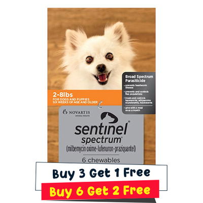 Sentinel Spectrum Orange for Dogs 2-8 lbs