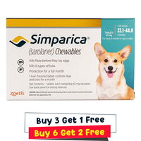 Simparica Chewables for Dogs 22.1-44 lbs (Blue)