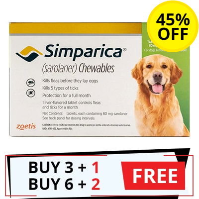 Simparica Chewables for Dogs 44.1-88 lbs (Green)