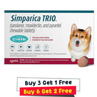 Simparica TRIO for Dogs 22.1-44 lbs (Teal)