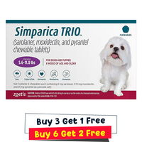 Simparica TRIO for Dogs 5.6-11 lbs (Purple)