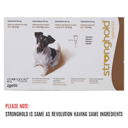Revolution (Stronghold) for Small Dogs 10.1 - 20lbs (Brown)