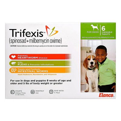 Trifexis Chewable Tablets for Medium Dogs 20.1 - 40lbs (Green)