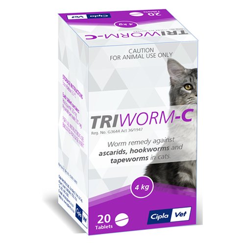 Triworm-C Dewormer for Cat Supplies