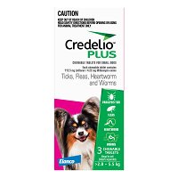 Credelio Plus For Small Dog 2.8-5.5kg (Pink) 3 Chews